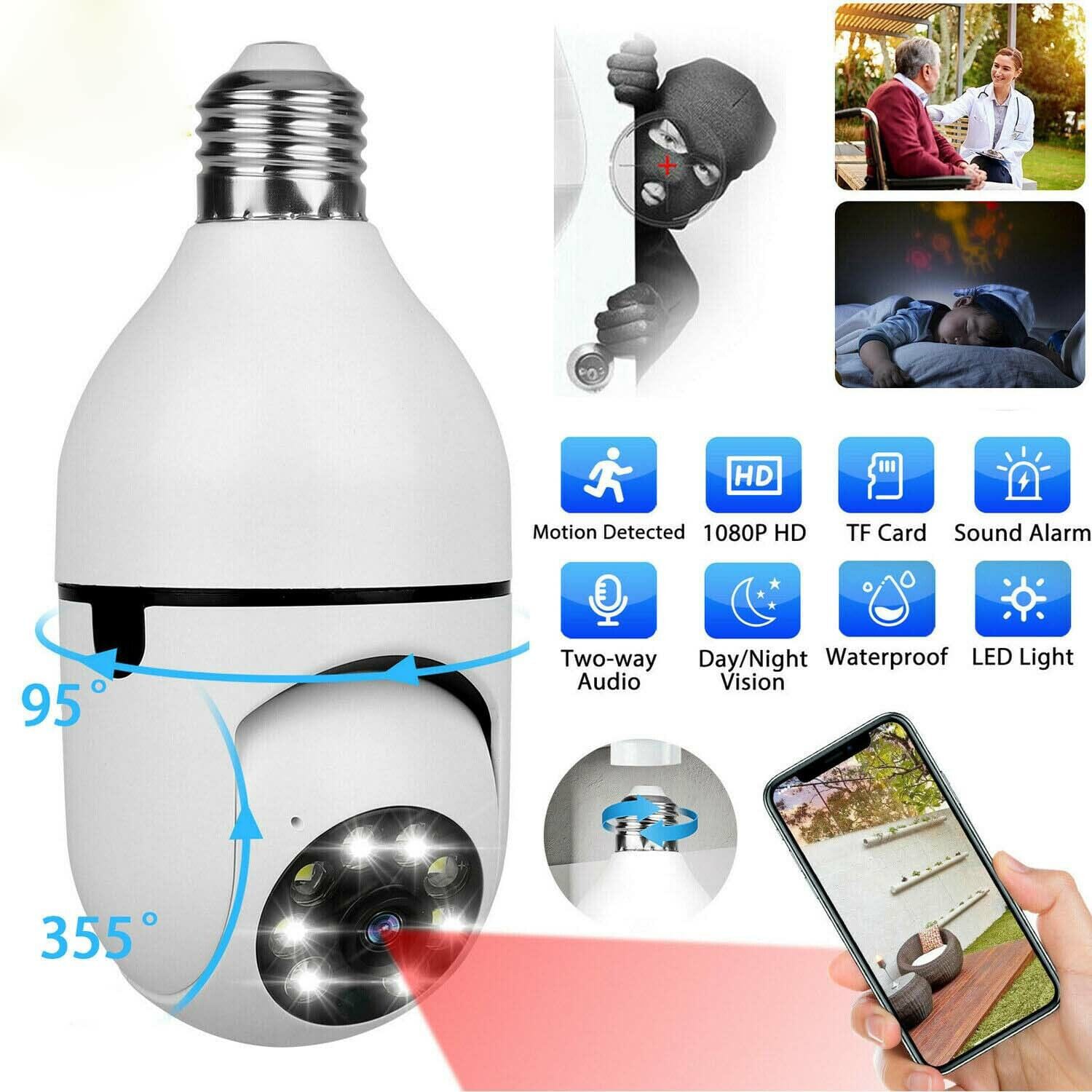 Bulb WIFI Camera PTZ HD