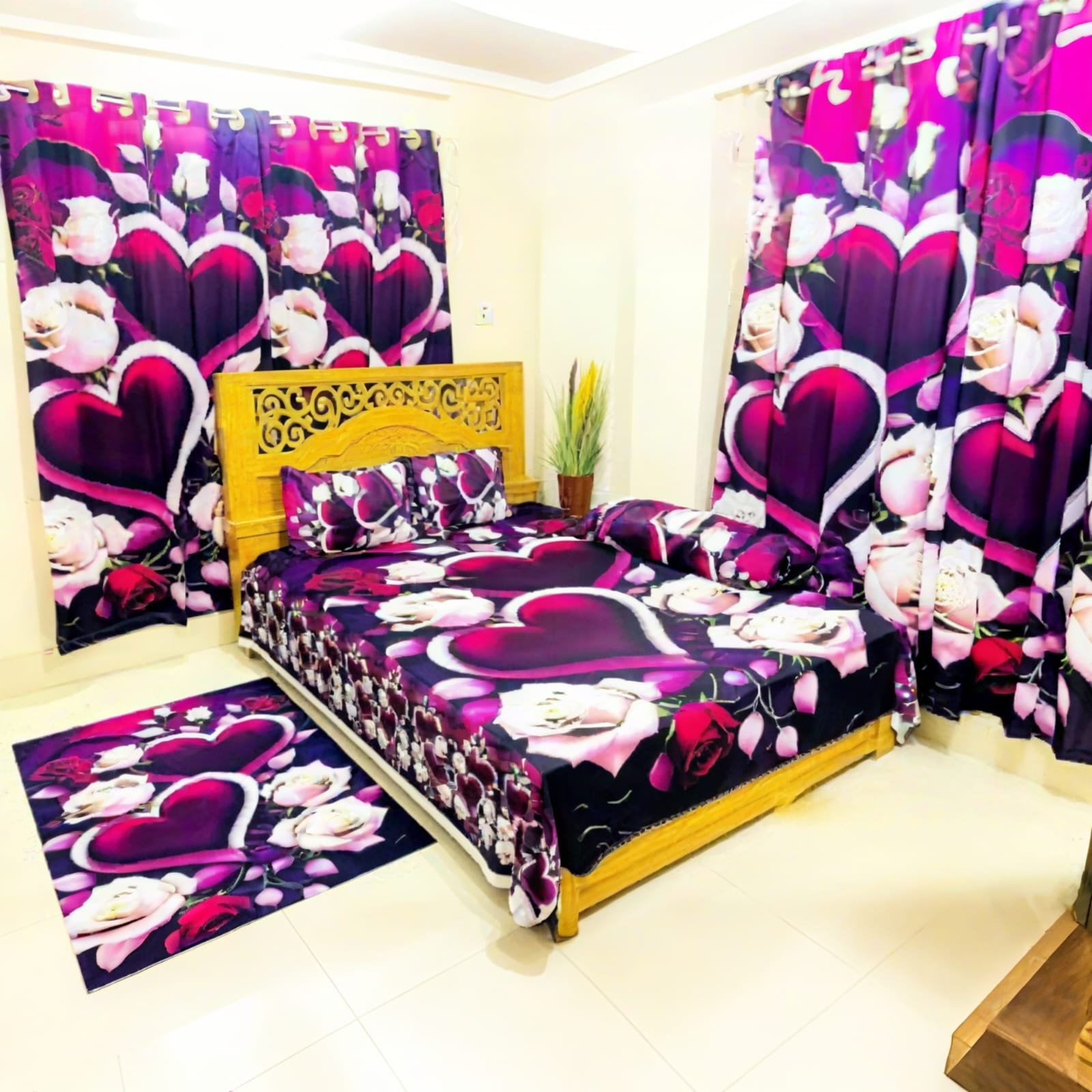 Water Proof China Premium 3D Design Bed Sheet King Size (7.8ft/6.8ft ) Code : 11403