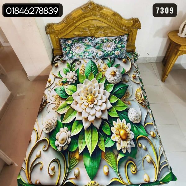 China Premium 3D Design Bed Sheet -7309