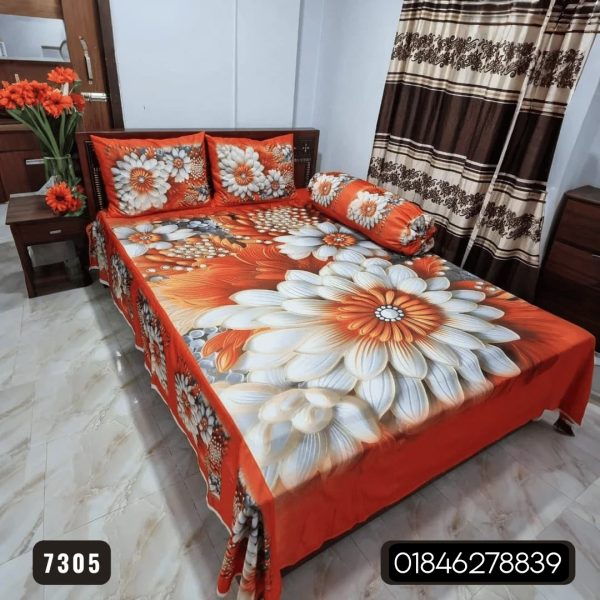 China Premium 3D Design Bed Sheet -7305