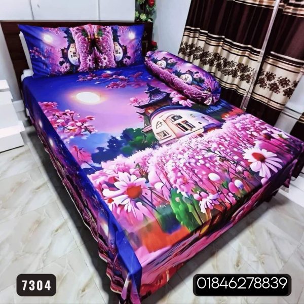 China Premium 3D Design Bed Sheet - 7304