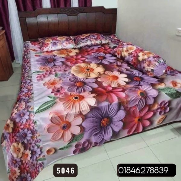 China Premium 3D Design Bed Sheet - 5046