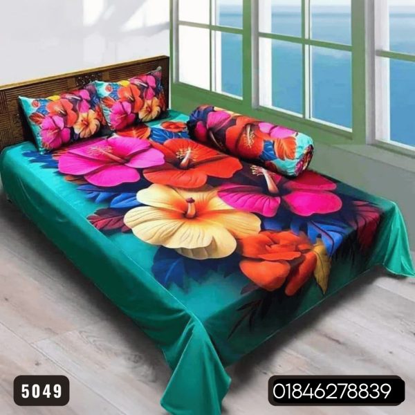 China Premium 3D Design Bed Sheet - 5049