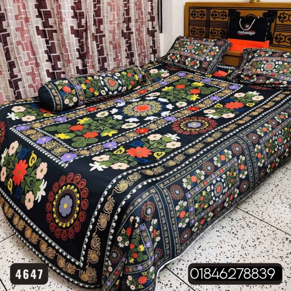 China Premium 3D Design Bed Sheet - 4647