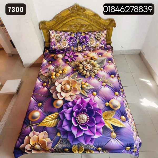 China Premium 3D Design Bed Sheet -7300