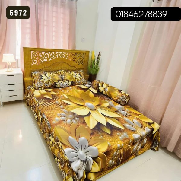 China Premium 3D Design Bed Sheet -6972