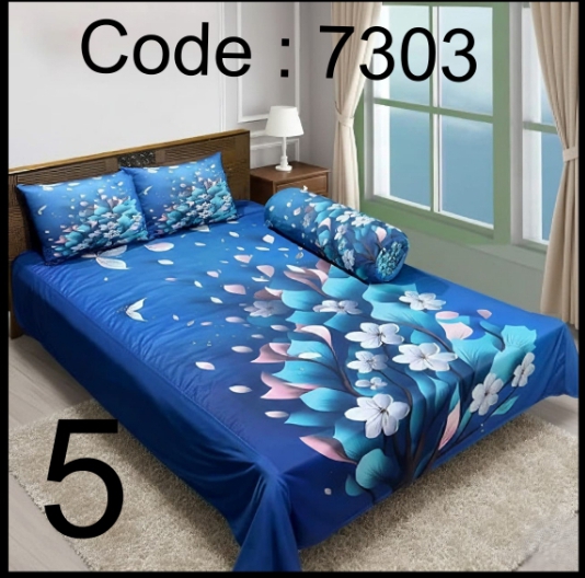 China Premium 3D Design Bed Sheet দাম:১৫৯০/- ডেলিভারি চার্জ ফ্রি🖤অর্ডার করতে ছবিতে ক্লিক করুন🖤code:7303
