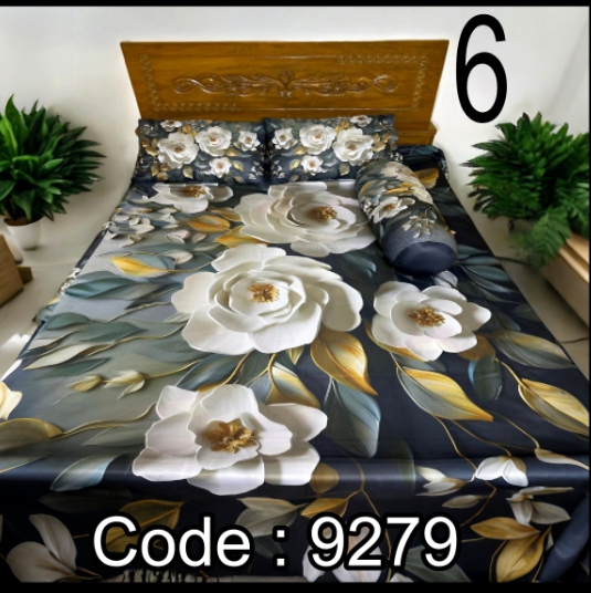 China Premium 3D Design Bed Sheet দাম:১৫৯০/- ডেলিভারি চার্জ ফ্রি🖤অর্ডার করতে ছবিতে ক্লিক করুন🖤code:9279