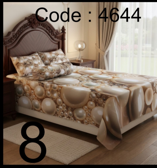 China Premium 3D Design Bed Sheet দাম:১৫৯০/- ডেলিভারি চার্জ ফ্রি🖤অর্ডার করতে ছবিতে ক্লিক করুন🖤code:4644